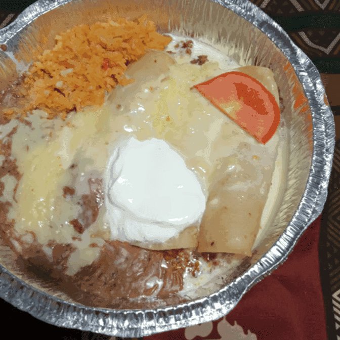 Menu layout showing Mexican entrées and fried seafood.