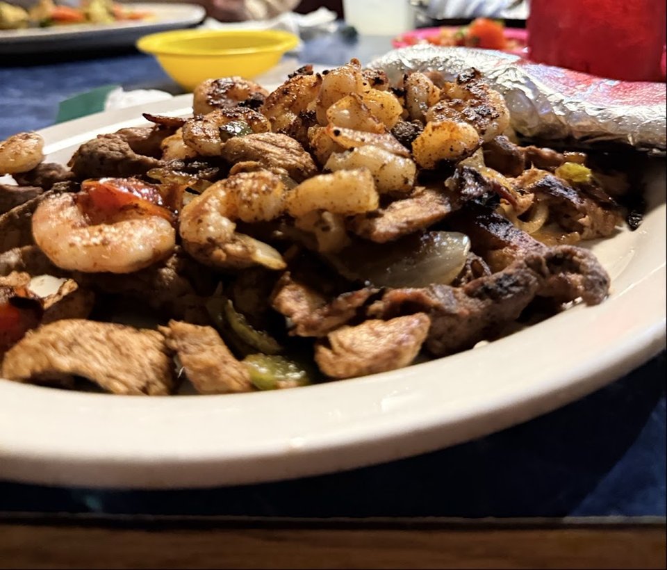Shrimp and Steak Fajitas